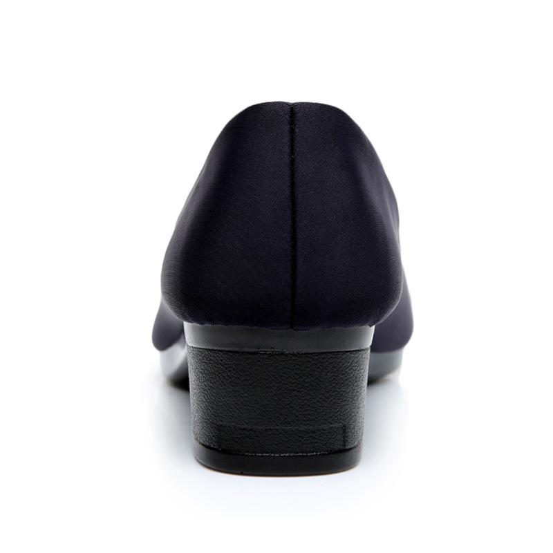 Stylish and Comfortable Women's Low-Heel Breathable Work Shoes with Soft Sole