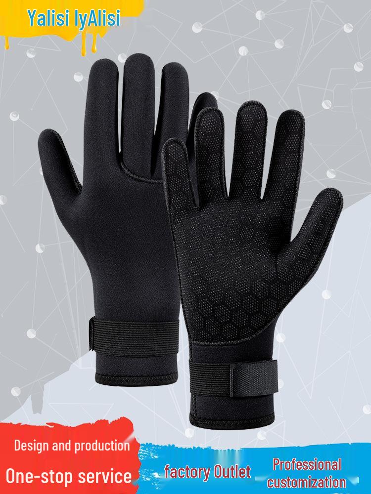 Diving & Snorkeling Gloves: 3/5mm Anti-Slip, Anti-Scratch, Wear-Resistant, Warm. Ideal for Winter Swimming & Fishing.