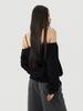 Beidipi Cutout Halter Neck Long Sweatshirt, Black