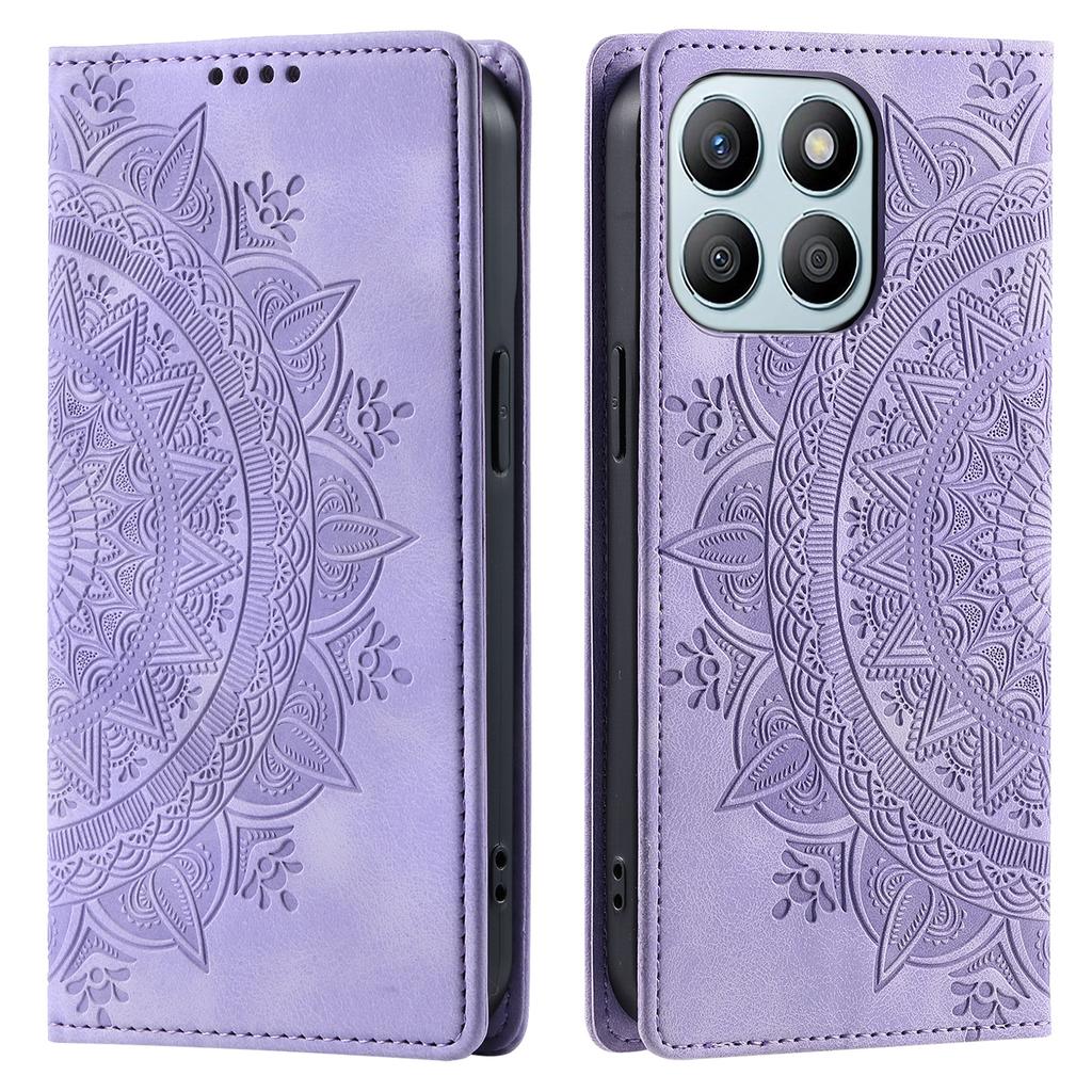 Style 010 For Honor X6b 4G Case Mandala Pattern Magnetic Closing Leather Phone Cover