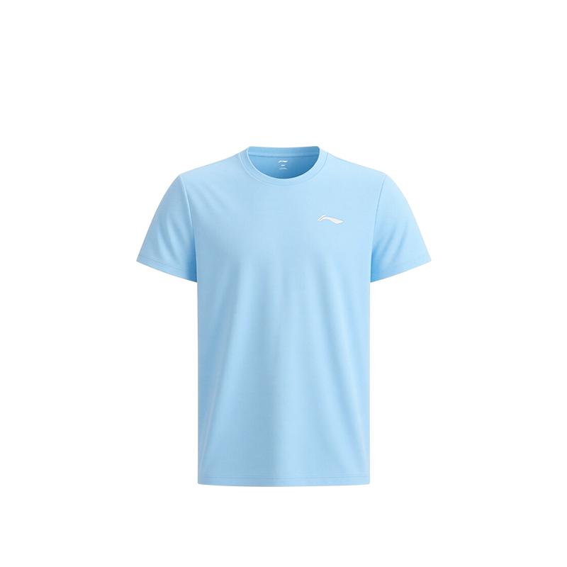 Li Ning T Shirts Unisex Moon White Blue Crew Neck AHST348-66 120