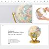 Mini World Map Globe English Edition Desktop Rotating Earth Geography Globe Instrument de predare