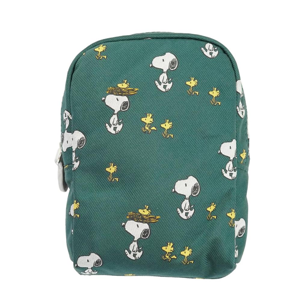 PEANUTS Cosmetic Pouch and Woodstock PND50256 Green (Snoopy design)