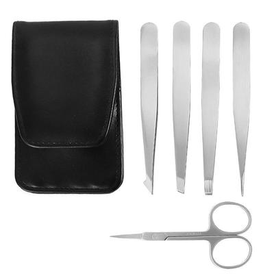 4 In Set Eyebrow Tweezer Black Eyebrow Clip Eyebrow Tweezer Stainless Steel Eyebrow Clip Brow Trimming Tool