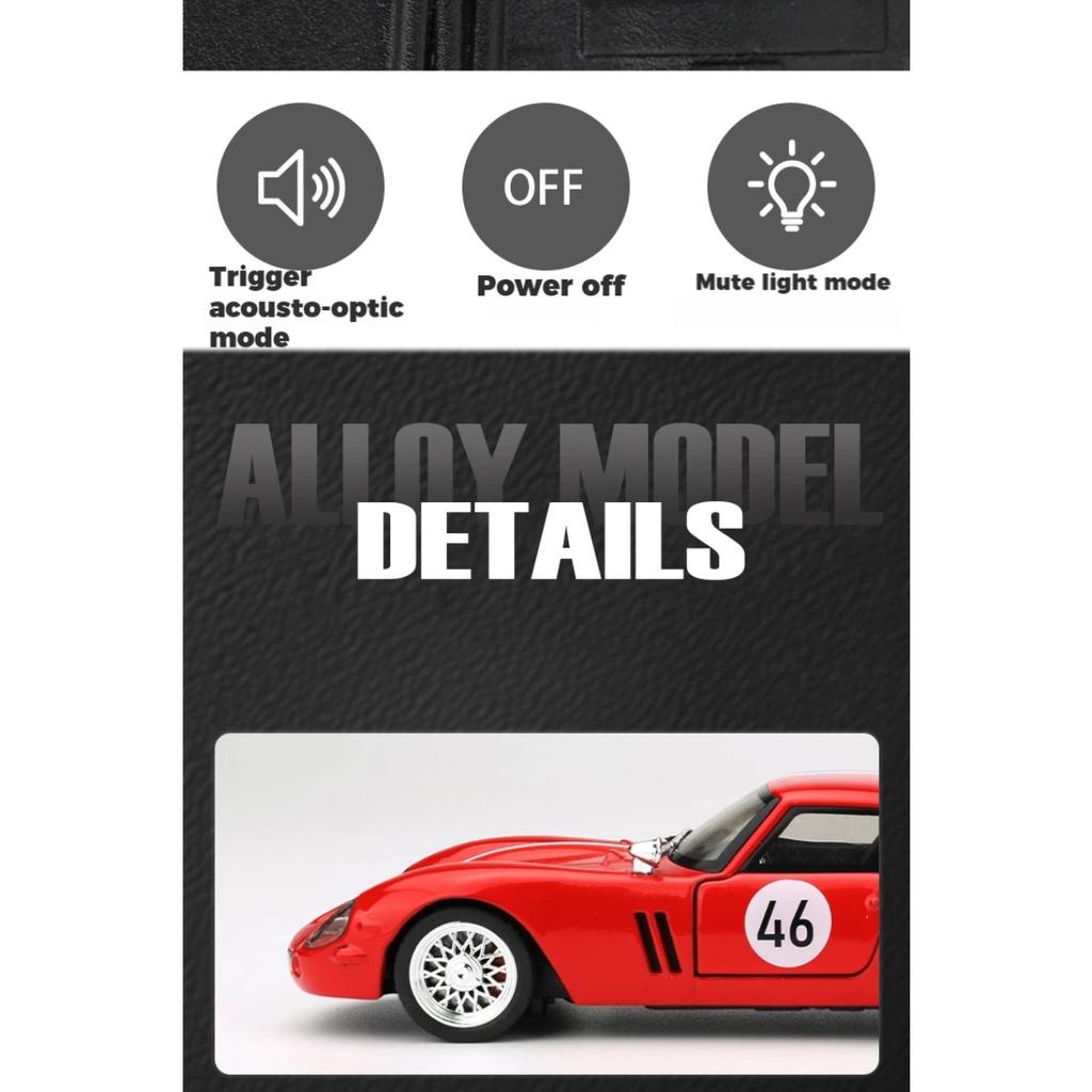 Ferrari 250 GTO Supersportwagen im Maßstab 1:32, Metall-Druckgussmodell, Klassiker, Sammlerstück, Geschenkidee zum Geburtstag für den Freund
