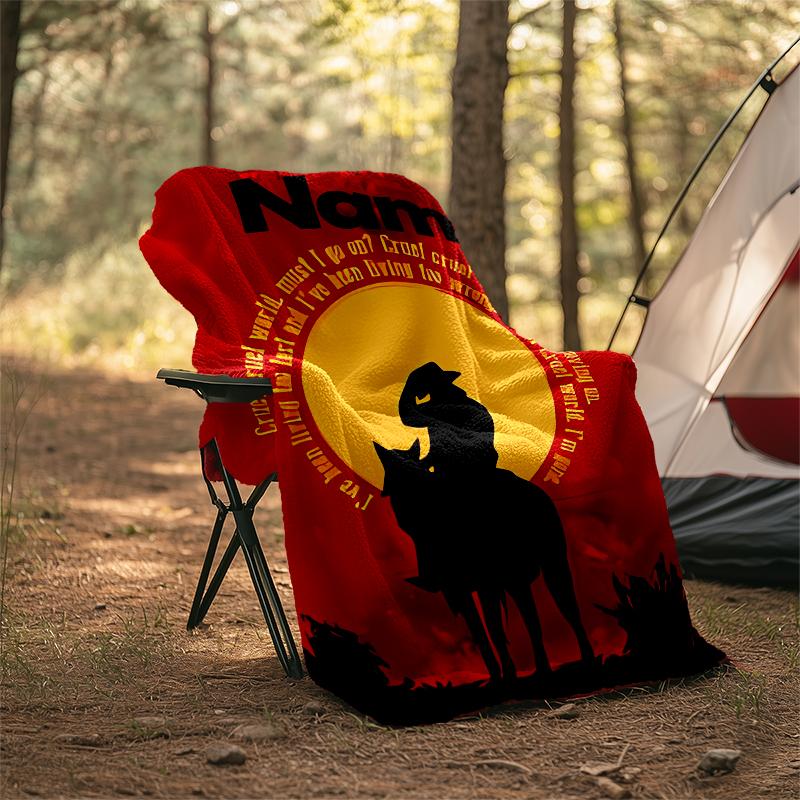Personalized Custom Name Blanket - Red Dead Redemption Print Design,Blanket for Sofa,Bed,Travel,Camping - Soft and Warm, Great Gift