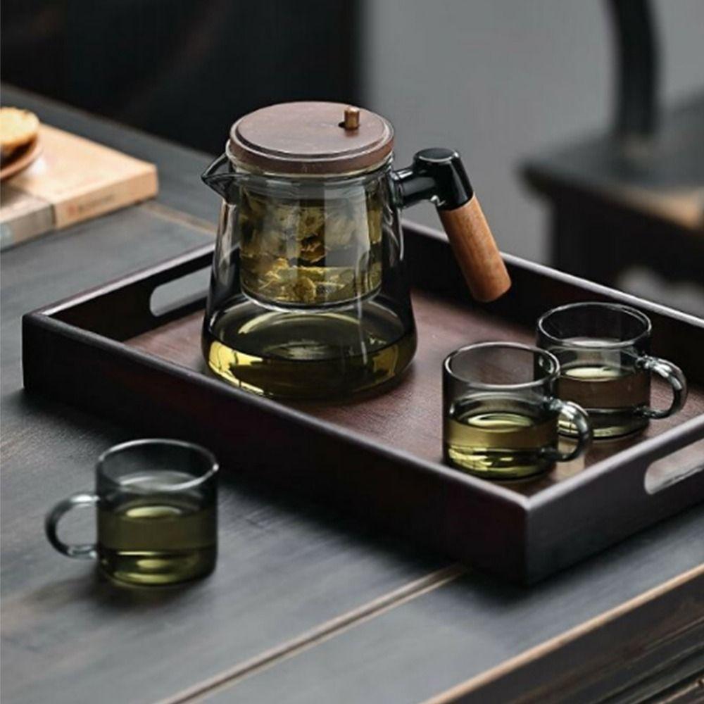 Hitzebeständige Tee-Trennungs-Glas-Teekanne Kreative Ein-Knopf-Filter-Teekanne Haushalt