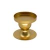 Golden Wrought Iron Candlestick - Column-Style Candle Holder, Decorative Round Base, Photography Prop & Home Decor Item