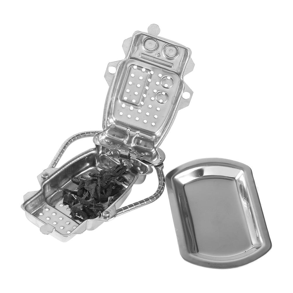Cute Tea Infuser, Stainless Steel Loose Tea Leaf Infuser Filter Diffuser Herbal Spice Robot Shape Tea Brewing Accessories