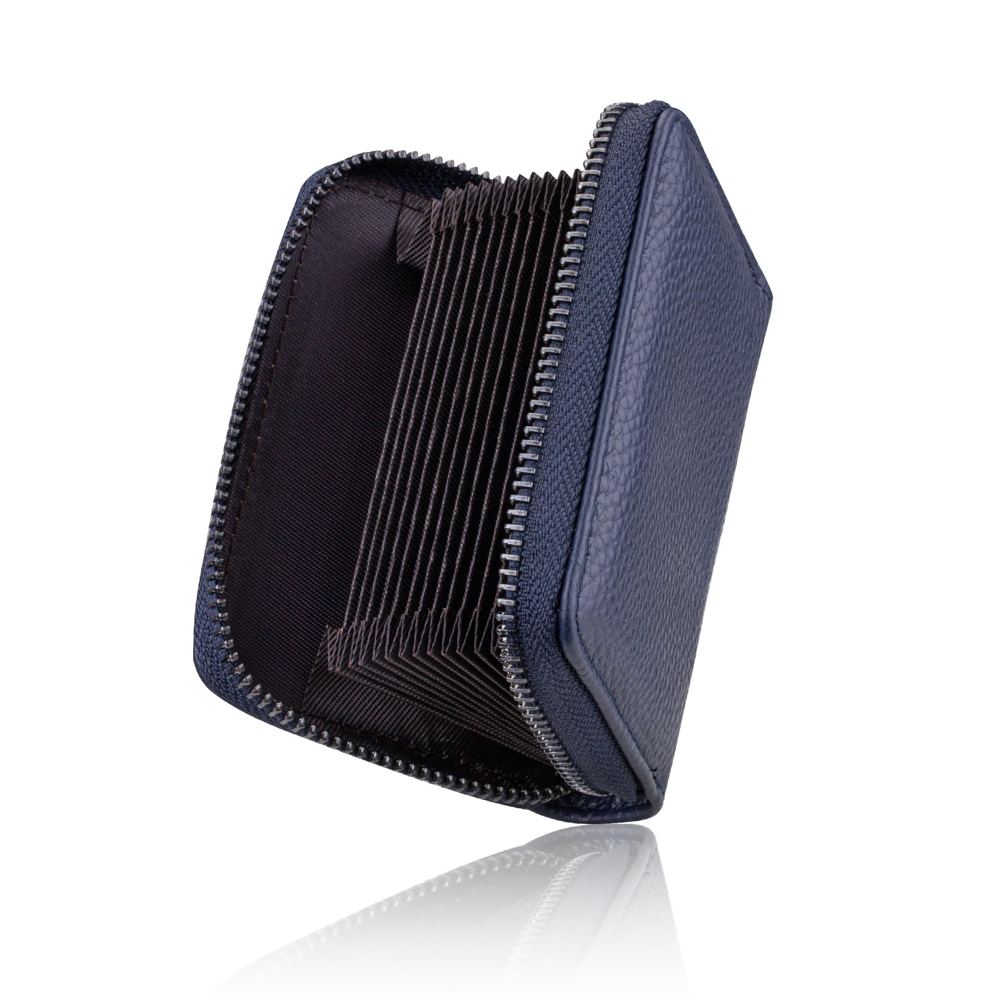 

MORIZUMI Чехол для карт из натуральной кожи с и Большой Вмещает Кредитные Простой Подарок для Мужчин и Женщин Дизайн с защитой от скимминга и магнитных полей, Стиль «гармошка»,