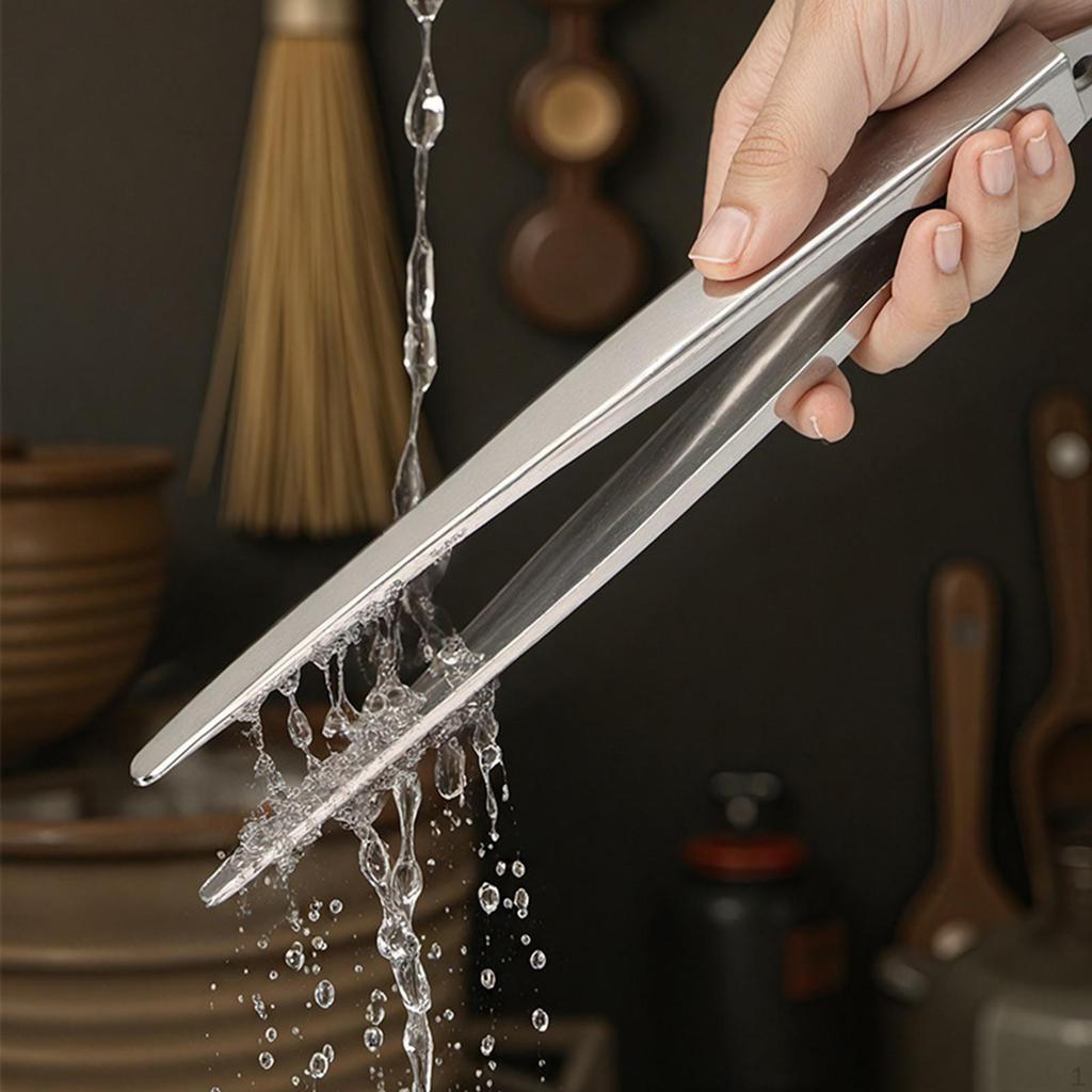 Stainless Steel Serving Tongs Grilling Tool Utensils Salad Server BBQ for Wedding