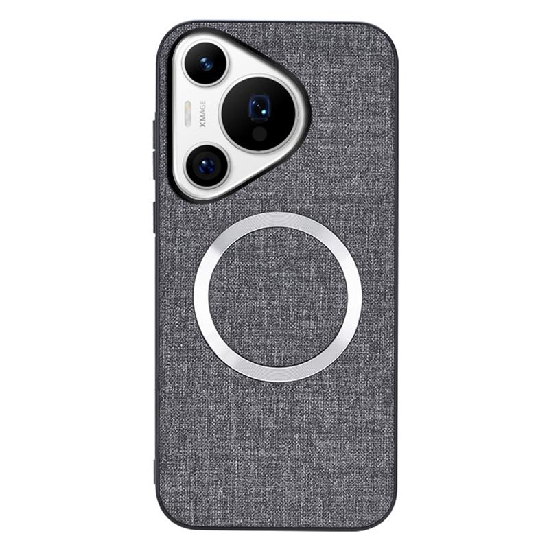 

For Huawei Pura 70 Case Compatible with MagSafe TPU+Cloth Protective Cover Grey