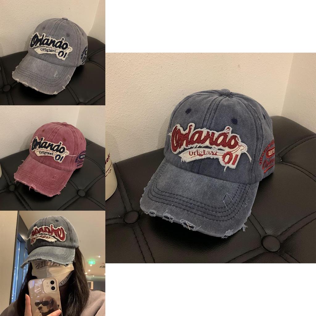 Stylish Vintage Washed Baseball Cap For Unisex With Embroidered Design For Casual Wear