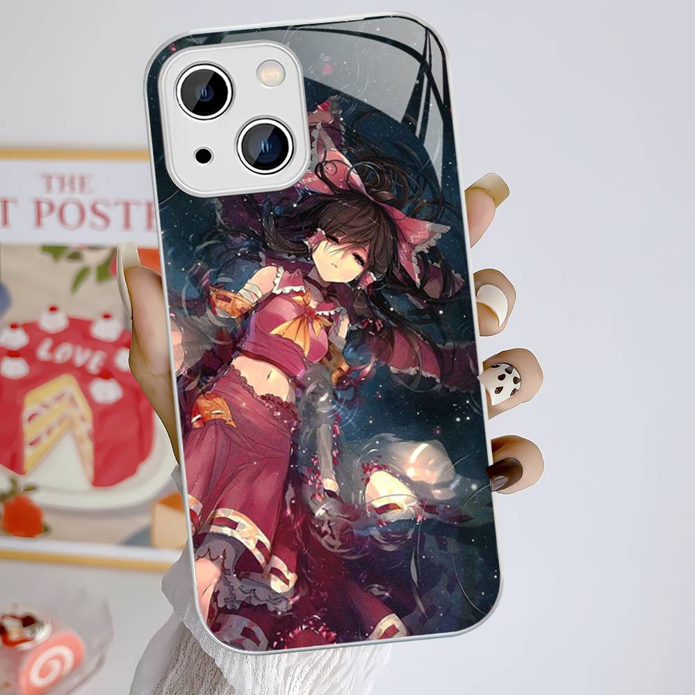 Classic Game Touhou Project Tempered Glass For Iphone 14 13 12 11 Pro Mini XS MAX 14Plus X XS XR Cover