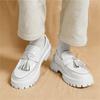 Luxury Fashion New Black White Tassels Leather Casual Elevator Shoes For Men Designer Loafter Formal Wedding Dress Homecoming