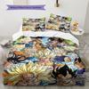 Lenjerie de pat cu model DRAGON BALL, Set cu cuvertură, Husă cuvertură, Față de pernă, Cadou de casă, Cadou de ziua de naștere (1 * husă de pilotă + 2 * fețe de pernă, fără miez)