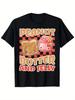 Men'S Vintage Matching Couple T-Shirt - Peanut Butter & Jelly Strawberry Graphic
