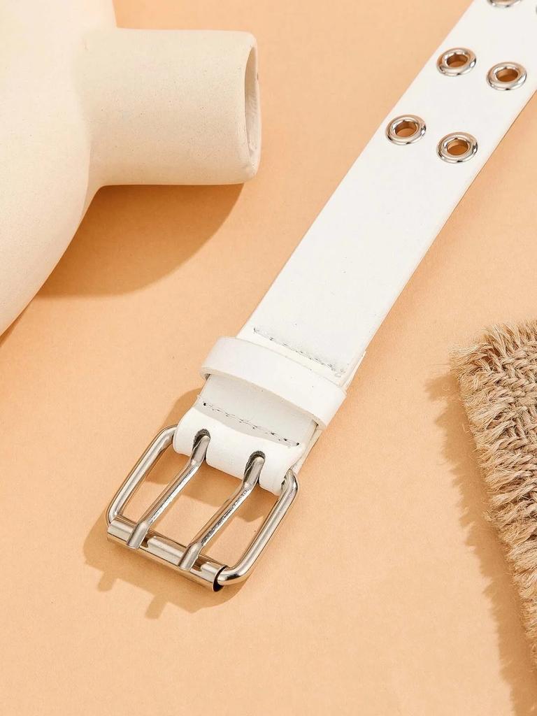 Cureaua de damă la modă centură subțire cu nituri, cu ac personalizat cu cataramă, tendință de stradă, stil punk hip-hop, curea Y2K cu centură de blugi