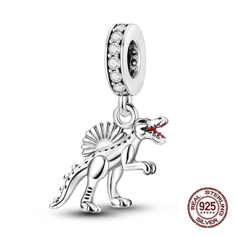 New Copper Fashion Dinosaurs Cats Dog Lions Animal Charms Beads Fit Pan Original Bracelet Diy Birthday Jewelry For Women