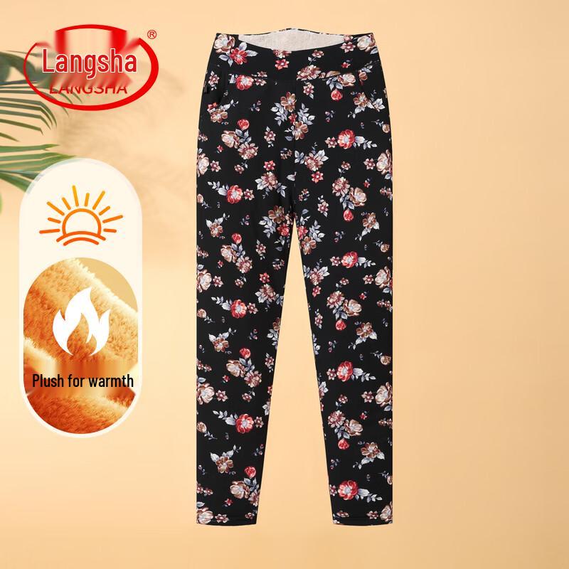 LangSha Women s High-Waist Thermal Camel Down Pants 4XL
