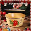 Retro Enamel Storage Bowl with Lid