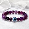 Boho Evil Eye Flower Beaded Stretch Bracelet for Men and Women - Yoga Energy Bracelet