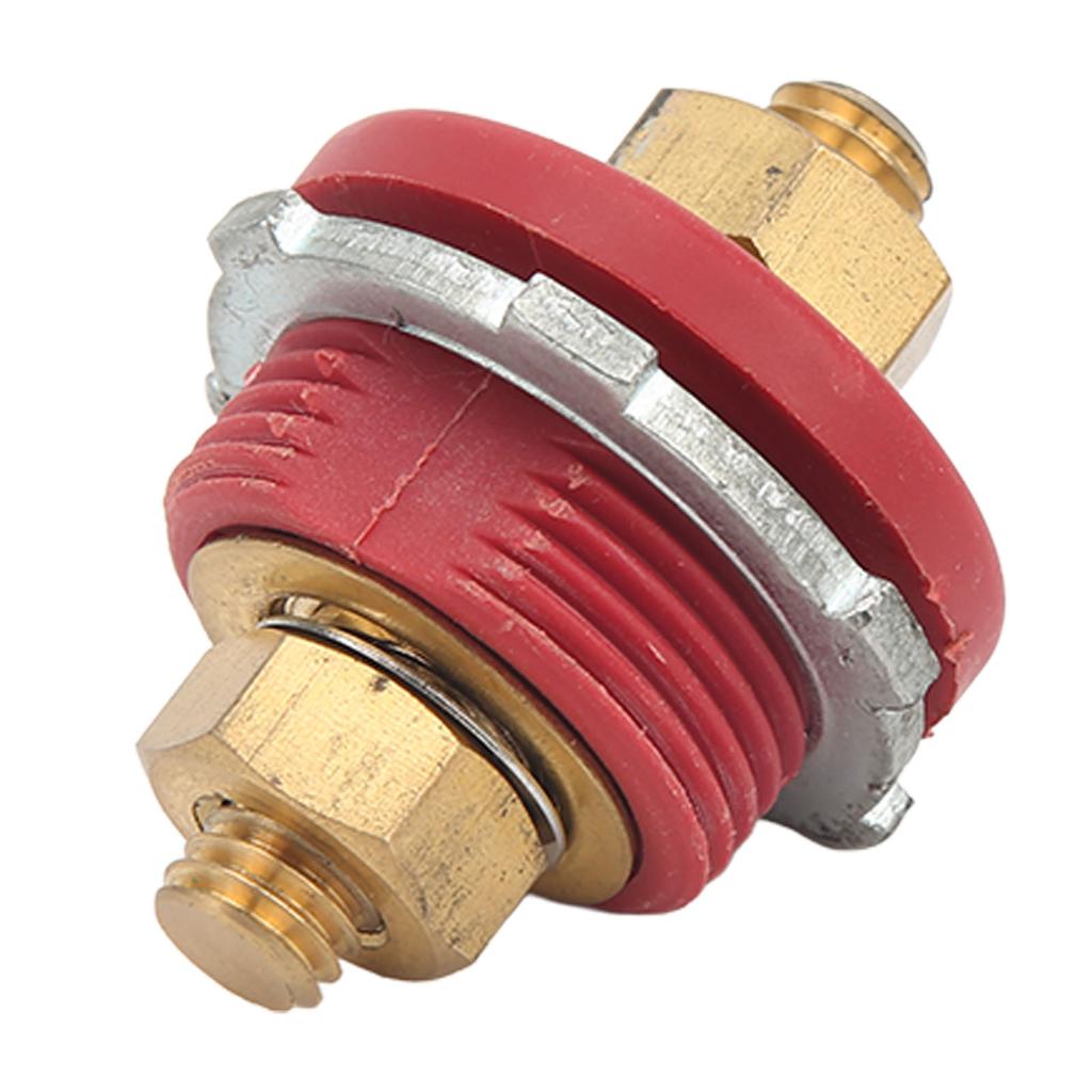 3 8in Battery Terminal Connector Thru Stud 250A Battery Charger Post for Car RV Boat Yacht Red (Positive)