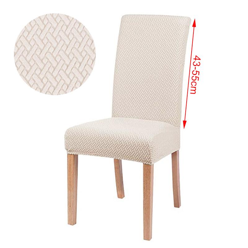 1/2/4/6 Piece Chair Cover Jacquard Dining Spandex Elastic Stretch Slipcover For Chairs Kitchen Hotel Banquet Home Christma