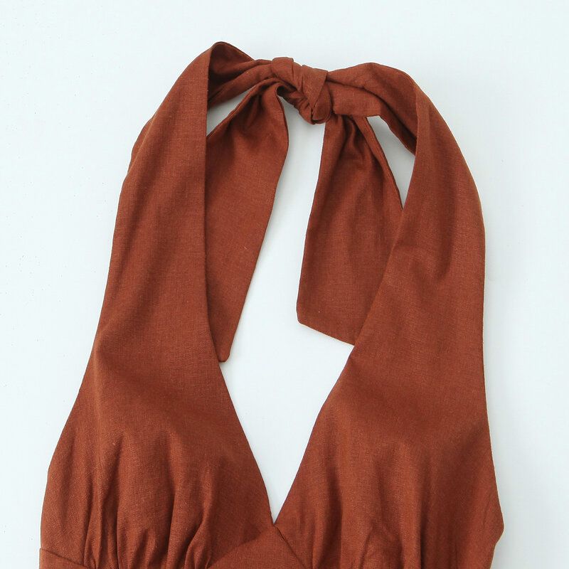 Fashion Style 2024 Summer New Women's Clothing Hanging Collar Stylish Silm Dress 2197729 658