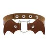 DIEZI Sexy Lignt Brown PU Leather Necklace Women Men New Harajuku Gothic Vintage Heart Chain Choker Statement Necklace Jewelry