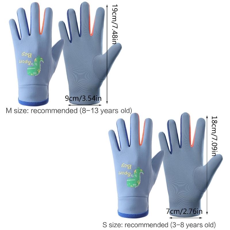 Children Waterproof Skiing Gloves Winter Windproof Snowing Gloves for Kids Skiing Fluorescence Outdoor Sports Necessary