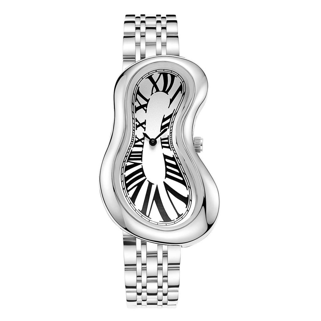 New Unique Melted Twisted Watch for Men and Women Y2K Watches Luxury Stainless Steel Strap Waterproof Quartz Wristwatches Gifts