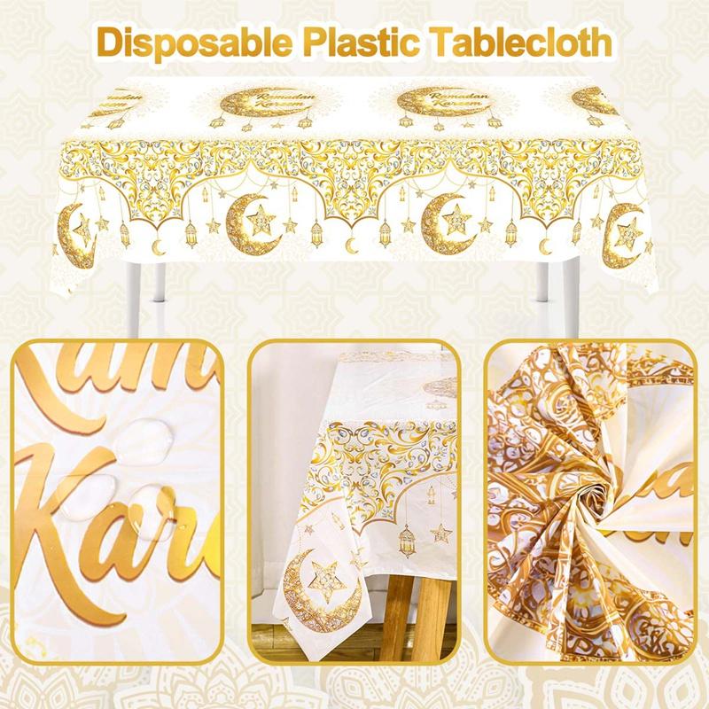 Ramadan Decor Tablecloth EID Mubarak Decor For Home 2026 Ramadan Kareem Islamic Muslim Party Eid Al Adha Gifts Happy Eid Al Fitr