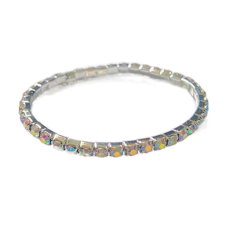 Jewelry Full Diamond Single Row Elastic Bracelet Bridal Versatile Rhinestone Bracelet Claw Chain Diamond Bracelet