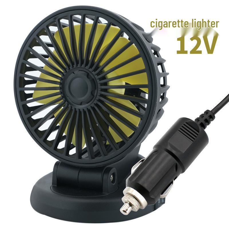 USB Double Head Car Fan - Instant Cooling for Various Vehicles - 12V/24V