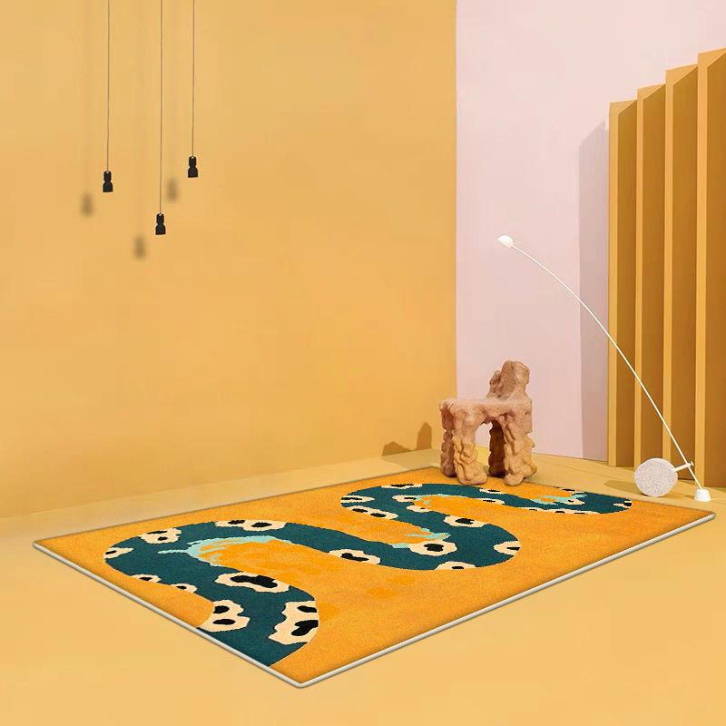 Fashion Yellow Creative Carpet for Living Room Home Decoration Sofa Area Rugs Large Area Bedroom Cloakroom Floor Mat
