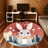 1pc Rabbit Stars Round Chair Mat Office Area Rug - Non-Slip, Floor Mat for Office, Bedroom, Ideal Home Decor Gift C0112131