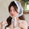 Elegant Women Lace Triangle Kerchiefs Summer Spring Sunproof Lace Triangle Bandana for Teens Girl Camping Taking Photo