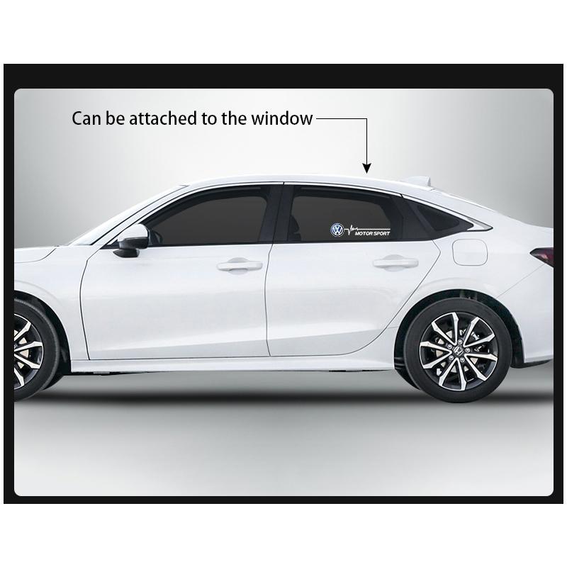 2Pcs Car Emblem Badge Windows Sticker Decal Auto Styling Accessories For Volkswagen VW ID3 Passat Arteon Jetta T-ROC Golf Amarok zd9