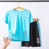 Conjunto de camiseta y pantalones cortos para niños, cómodo, hipoalergénico y transpirable, adecuado para deportes y uso diario