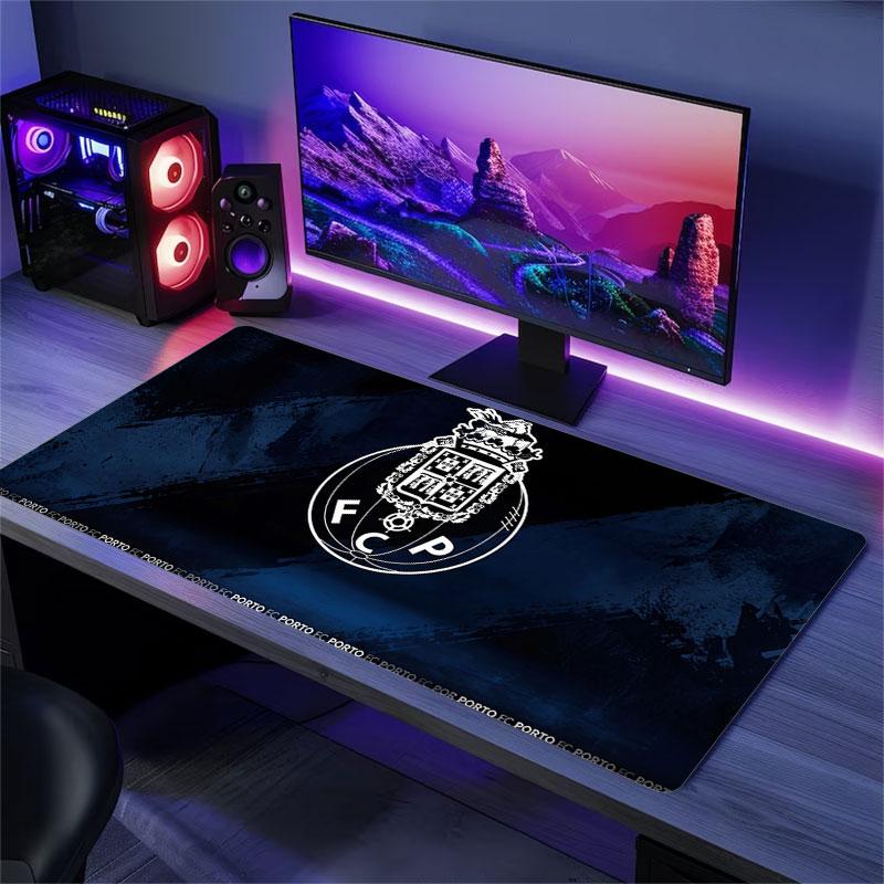 Fc Porto Large Gaming Table Cushion Non-slip Laptop Tablet Big Mousepad XXL Mat Mini PC Playmat With Lock edge