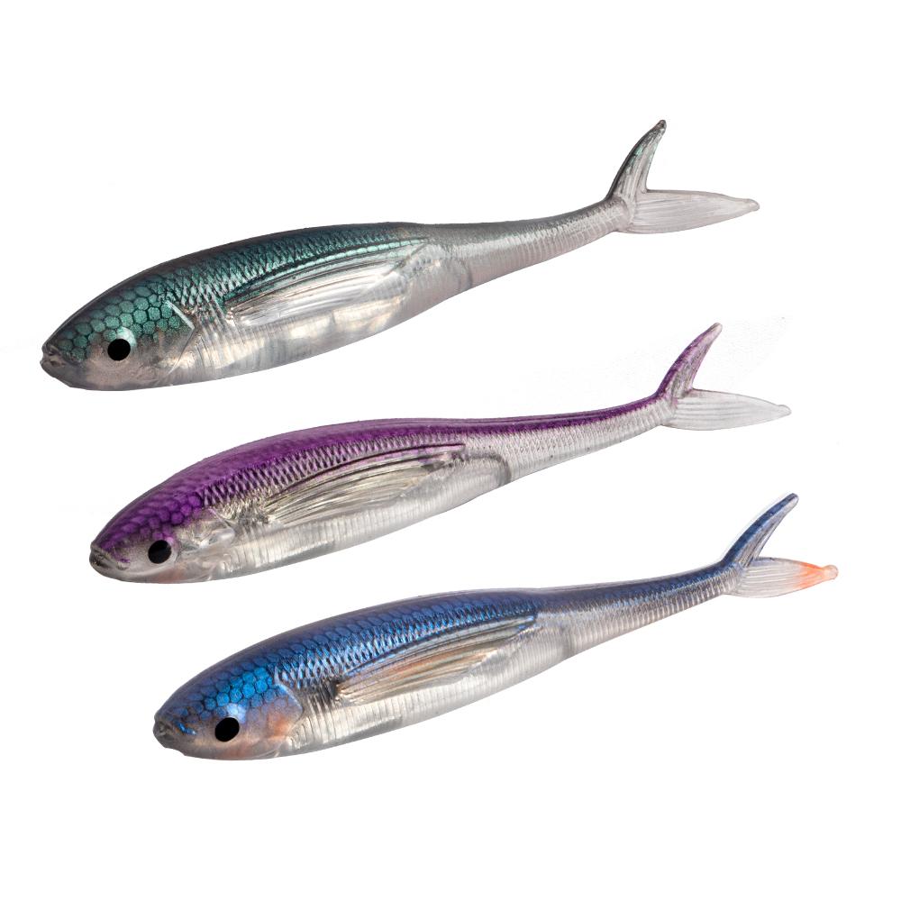 HHONOREAL 100mm 12g Floating Soft Plastic Fishing Lures Artificial Pinfish Lure with Inner Laser Color