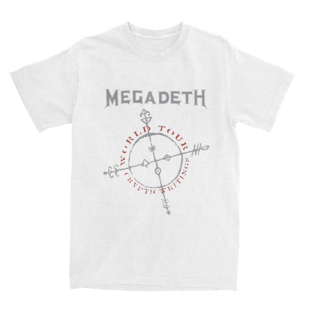 Megadeths Cryptic Writings Shirt Men Women 100% Cotton Funny Crew Neck Black Metal Death Metal Tees Short Sleeve Clothes Unique