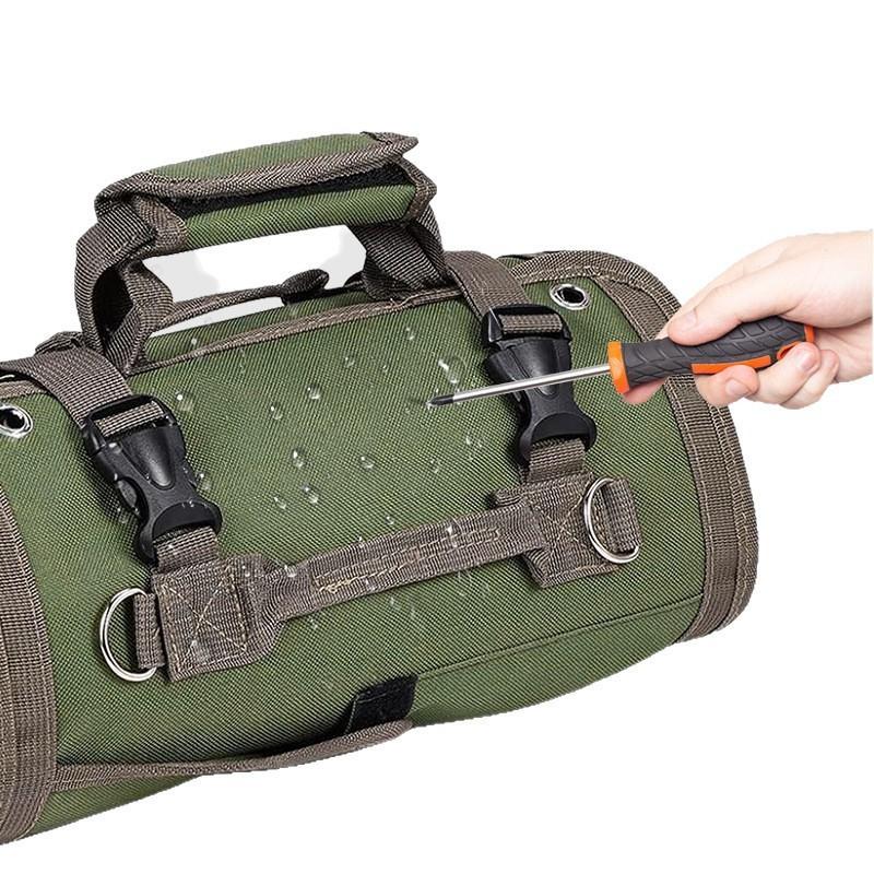 Oxford Cloth Tool Storage Bag – Portable Roll-Up Canvas Tool Bag, Handheld Electrician's Accessory Bag, Hardware & DIY Tool Storage