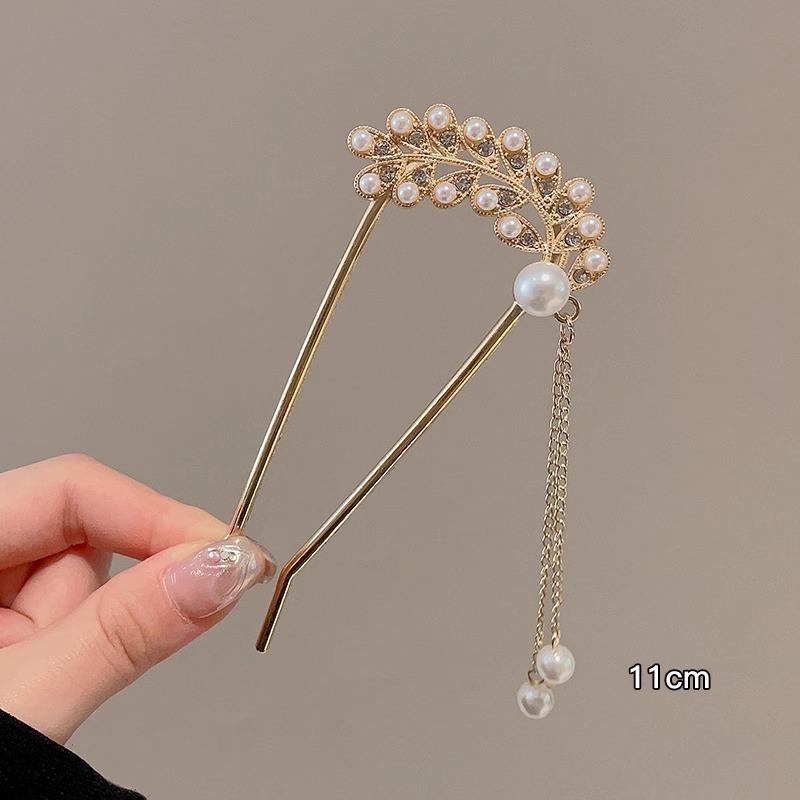 U-Shaped Pearl Women's Updo Hairpin 2025 - Elegant Insert Comb Headwear