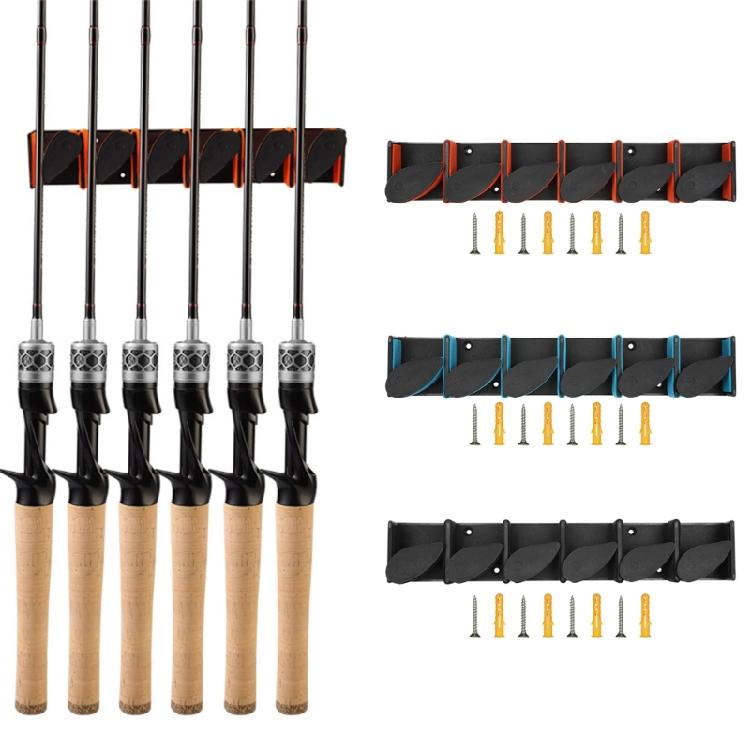 Vertical Fishing Poles Holder Wall Mount Rod Rack Rod Holder Holds Up To 6 Rods