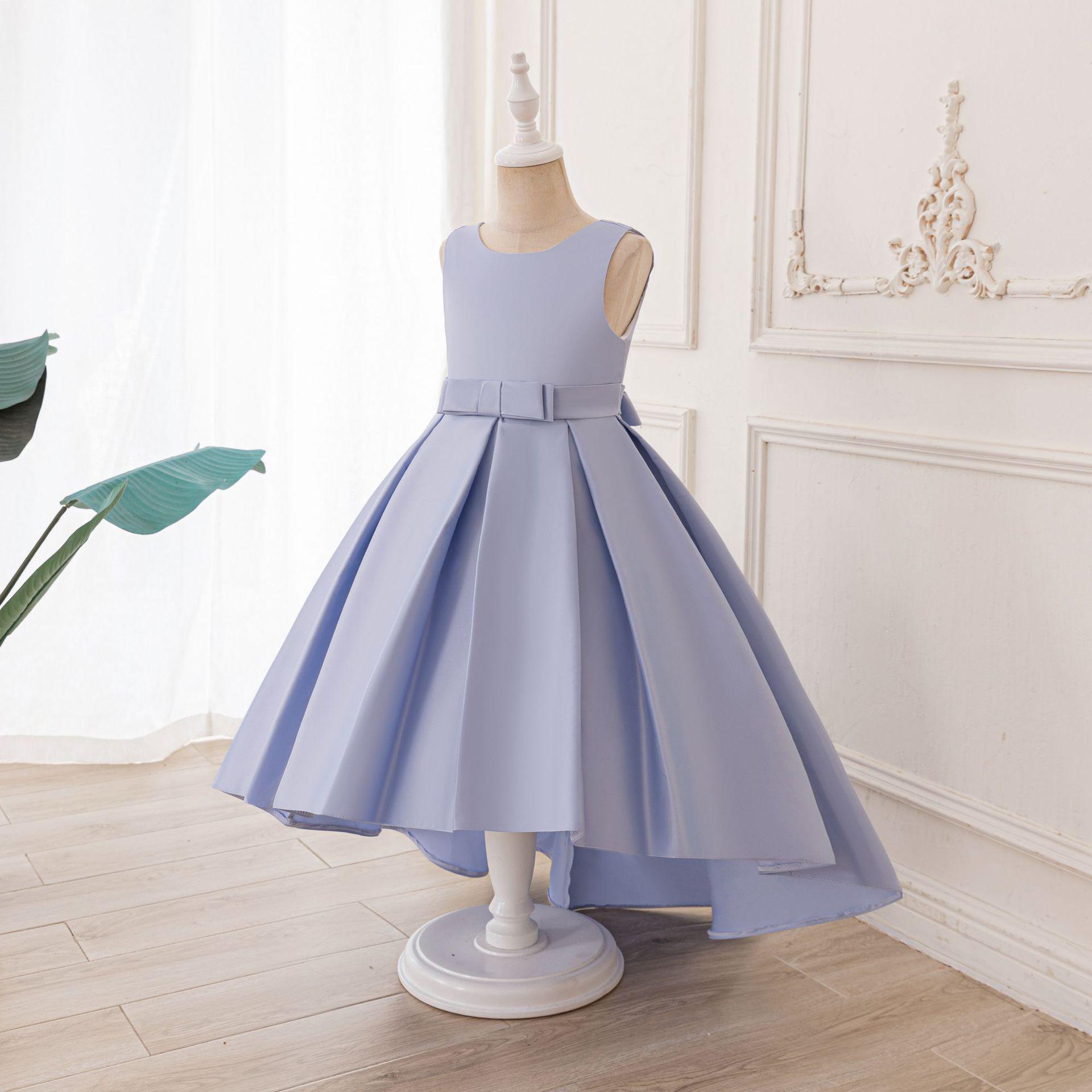 

2025 New Style Girls High-Low Princess Evening Gown 140cm синий