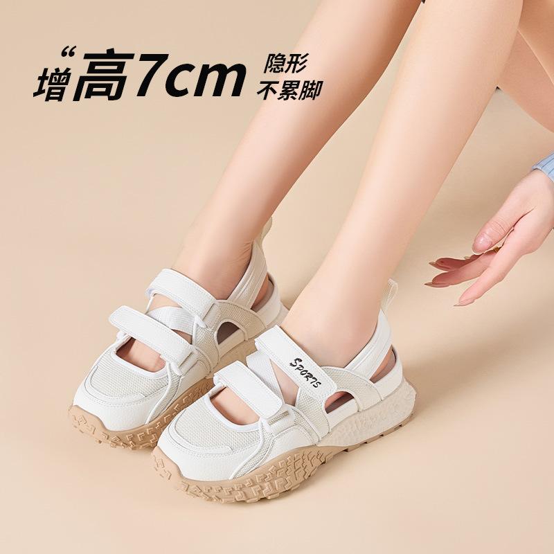 

Velcro inner height increase women s summer new muffin sports platform sandals lightweight casual shoes women 34