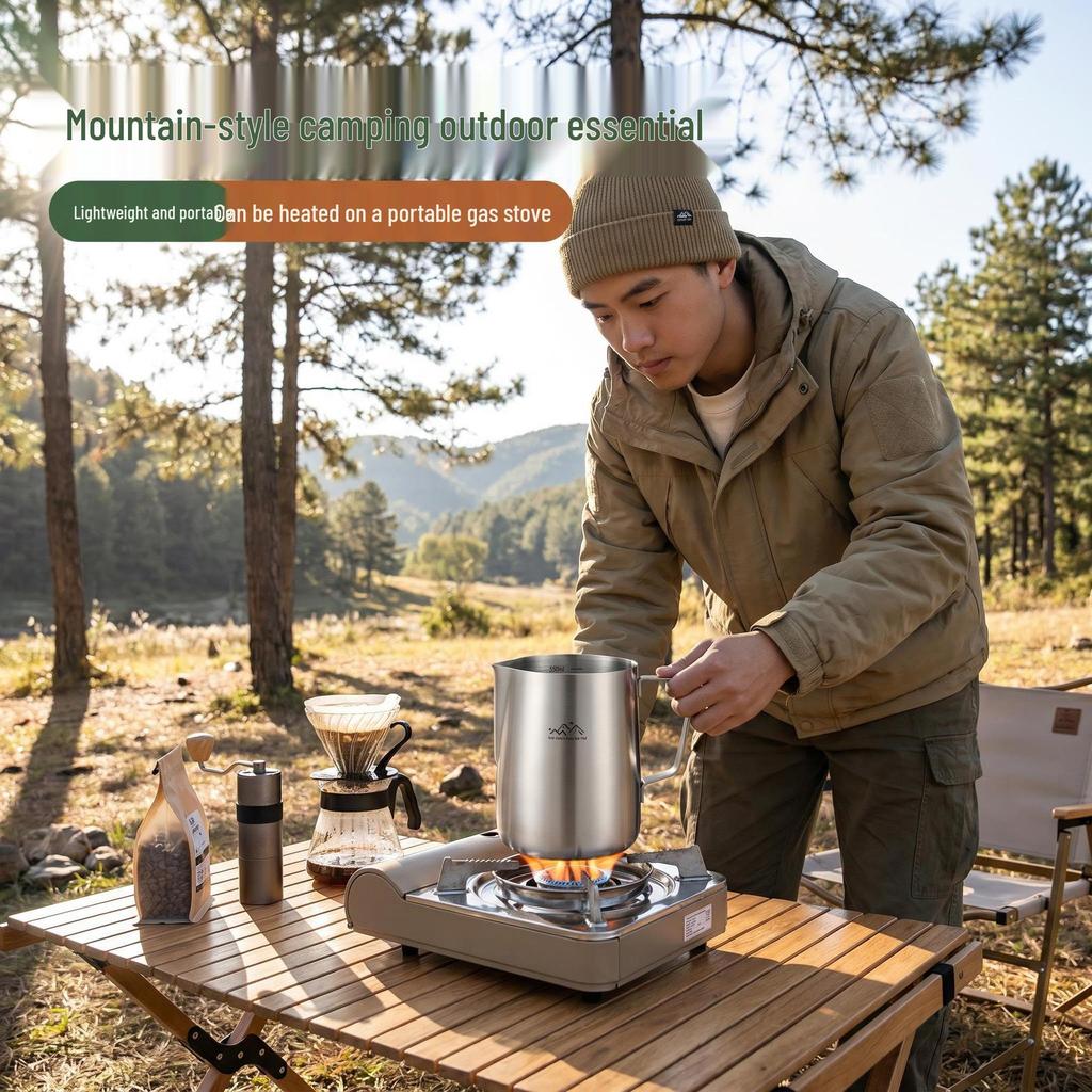 Titanium Latte Art & Camping Coffee/Frothing Cup