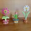 3D Puzzle DIY Wooden Flower Wooden Flowers for Crafts 3D DIY Wood Crafts Flower for Adults & Youngster